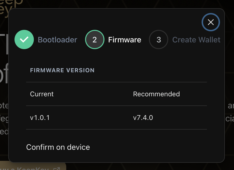 Firmware Update Screenshot